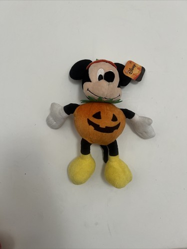Minnie Mouse Disney Halloween Plush Jack O'Lantern Pumpkin 10" 2022 New w/ Tags