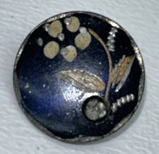 Vintage Sewing Shank Button Concave Flower