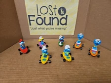 Hardees Smurfin’ Smurfs Skateboard Vintage 1978/1990 Peyo Applause Lot (7) 