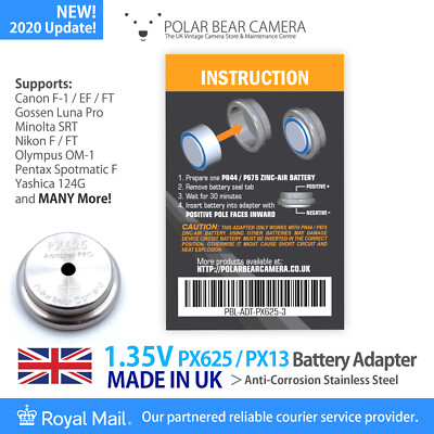 PX625 MR9 PX13 Mercury Battery Adapter PRO EPX625 V625PX RM625