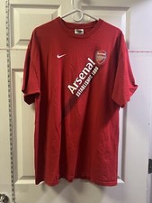 Vintage Arsenal FC Shirt Size XL Red Team Nike Soccer T Shirt Football Club RARE