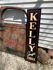 Antique Vintage Old Style Kelly Springfield Ties Sign! 