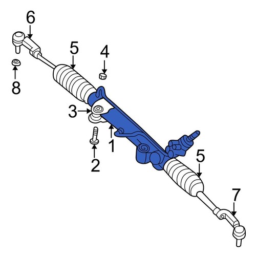 For Jeep Liberty 20022005 Jeep 52128517AF Rack & Pinion Assembly for