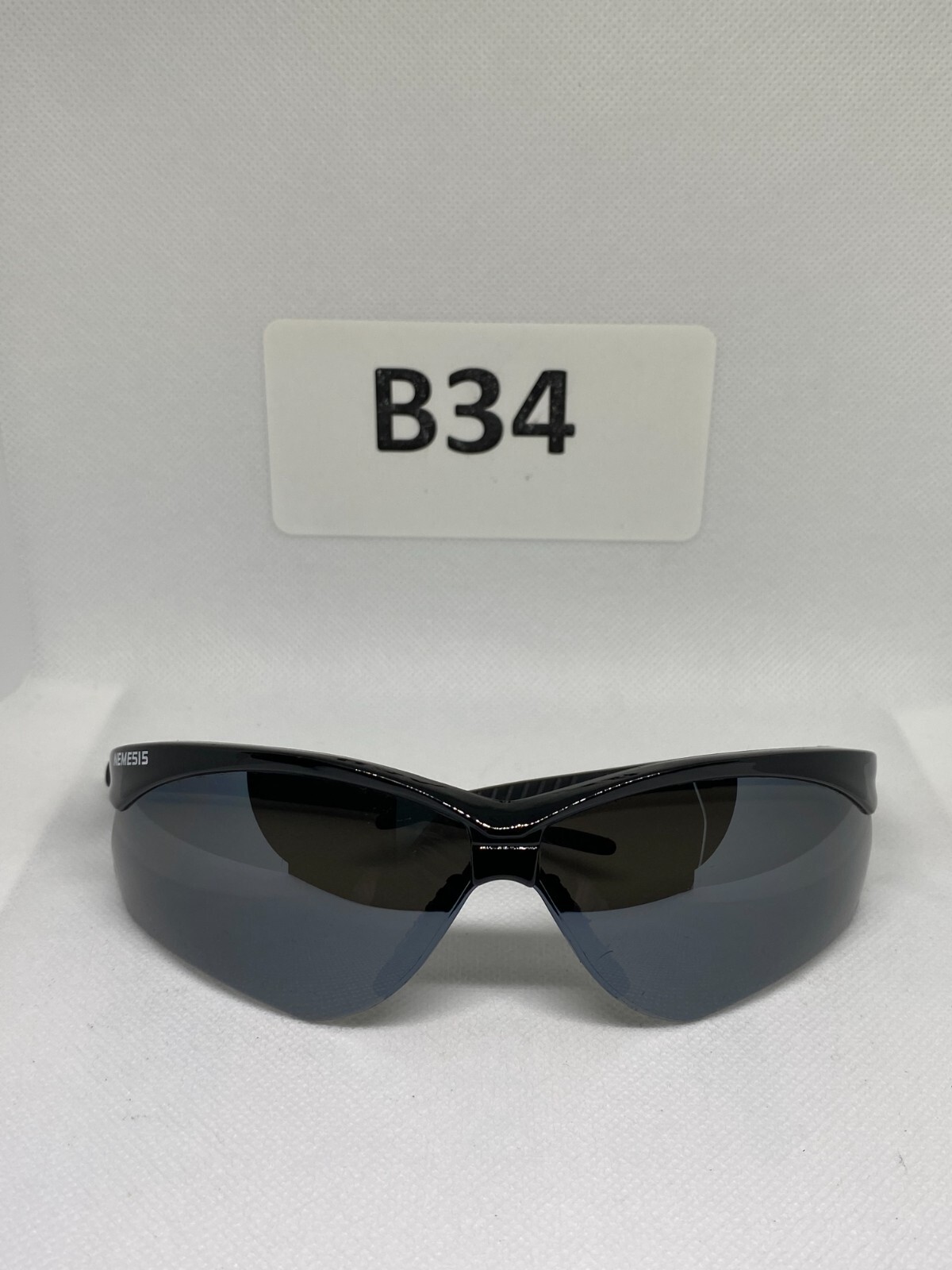 Nemesis Wrap Around Sunglasses Mens Sports KC Z87 Black Half Rim Black Lens