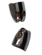 ukscooters LAMBRETTA LEGSHIELD BEADING CLAMPS ALLOY CHROME PAIR CLUMPS GP LI