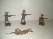 Lot of 4:Lineol Rifle Soldiers made in Germany 1950s
