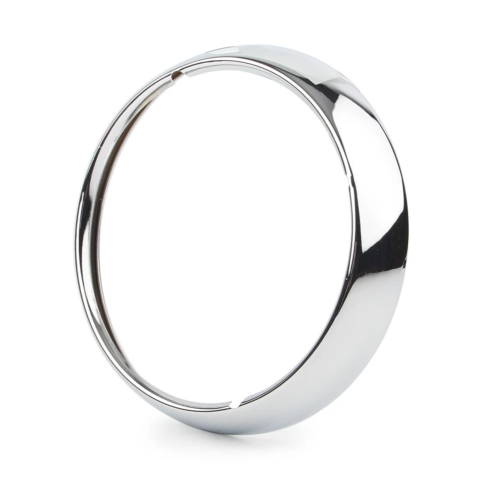 7" Chrome/Gloss Black Headlight Trim Ring for Harley Electra Road Street Glide Foto 4 de 4
