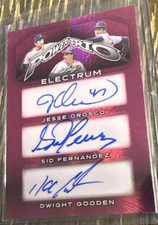 ⚾️2024 Leaf Electrum Power Trio ✍️Gooden/Orosco/Fernandez Autograph /10 Mets;