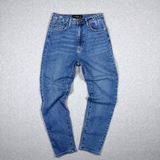 Just Black Denim Womens High Rise Skinny Jeans Blue Distressed Made in USA 26