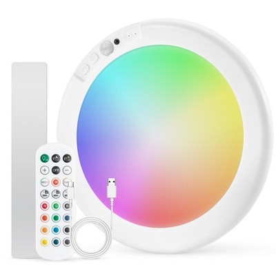 Rechargeable RGB Ambient Shower Light Waterproof Inside, LED 13 Color Changin...