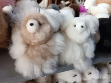 Lot of 5 alpaca fur teddy bears / 7 Inches / ...