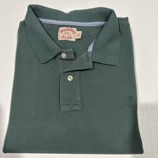 Brooks Brothers Men  s Pique Knit Short Sleeve Polo Shirt Green Sz XXL