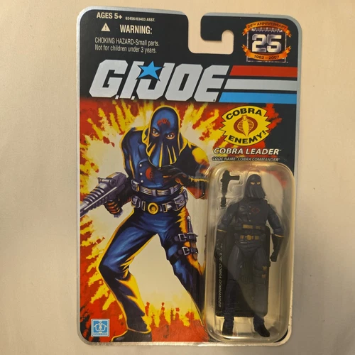GI Joe 25th Anniversary Cobra Leader Hooded Cobra Commander Foil Card MOC "Minty - Picture 1 of 2