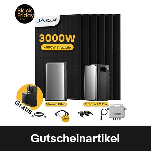 3000W Balkonkraftwerk mit Speicher, ECOFLOW Stream Ultra 5,76kWh Solarspeicher