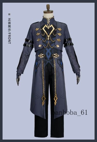 Genshin Impact II Capitano Cosplay Capa Negra Disfraz Conjunto Completo Ropa Poliéster - Imagen 12 de 26