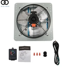 12inch Exhaust Fan Wall Mounted, Aluminum Shutter,Garage Shop Attic With Plug
