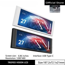 LCD IPS Full-color LCD Screen 6.86''/magnetic/1280 480 Resolution/USB TypeC Port