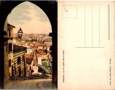 Perugia Italy Postcard La Via Appia Vista di Sopra Vintage Unposted Scenic