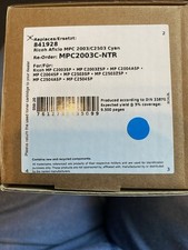 1Stck Toner 841926 Ricoh MPC2003/2503 Blau Neu