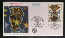 ENVELOPPE PREMIER JOUR FDC OBLITÉRÉS AUBUSSON 1966 TIMBRE TAPISSERIE N° 1493