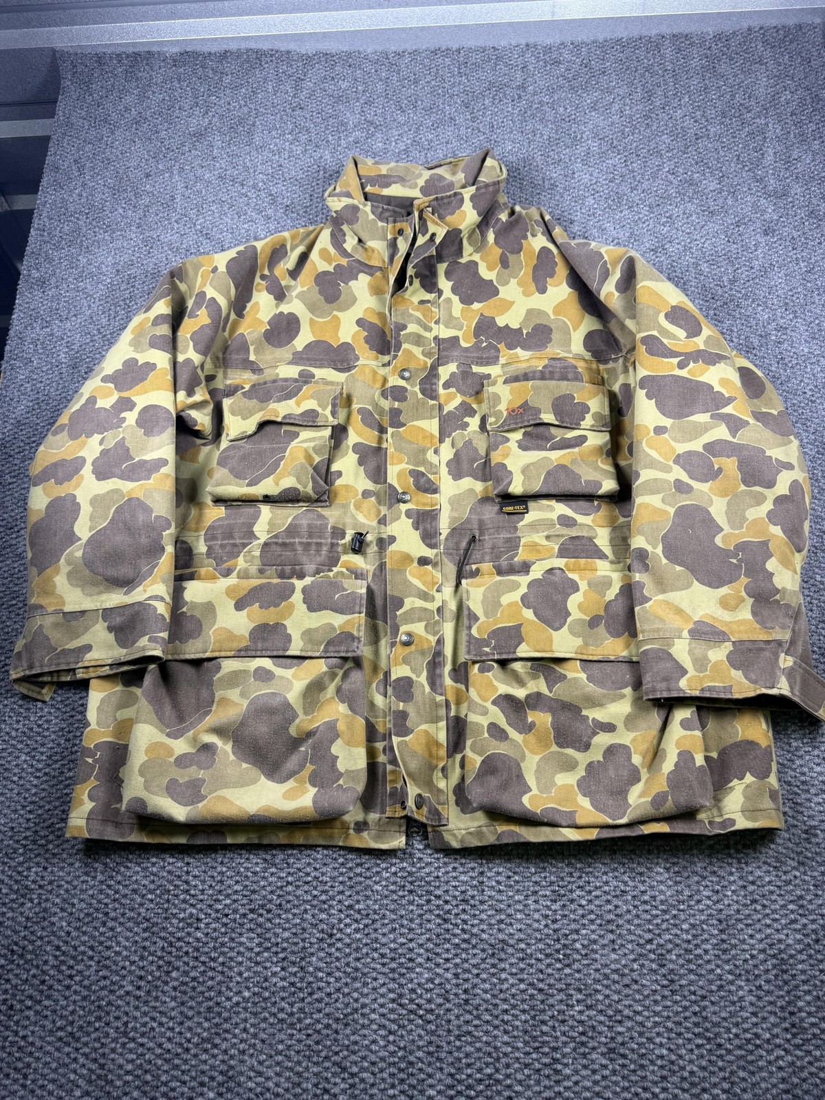 Mens 2xl Brown Camo Gore-tex Parka Full Zip Hunting Outdoor 