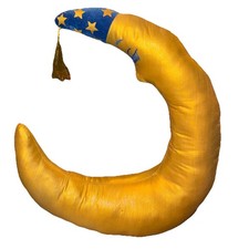 Vtg Crescent Moon Pillow Gold Satin Nightcap ...