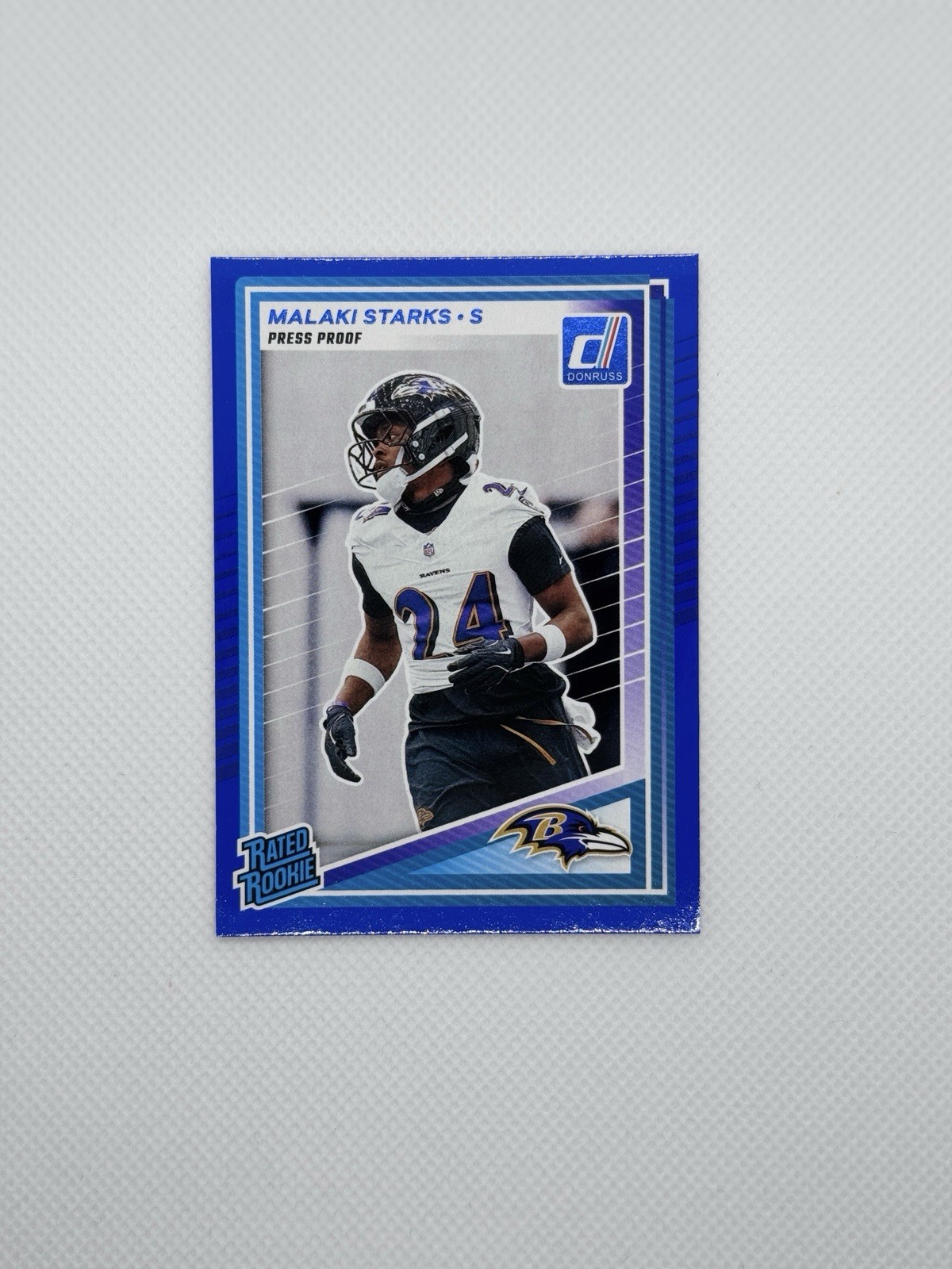 2025-26 Panini Donruss Rated Rookie Malaki Starks Blue Press Proof #346 (RC)
