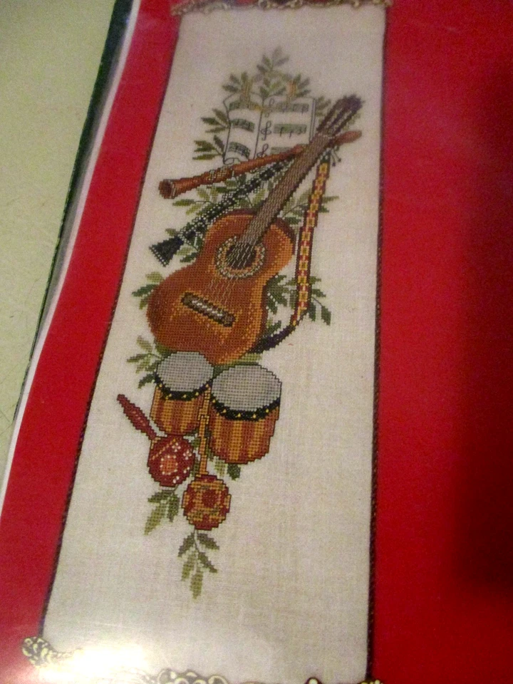 Vintage Eva Rosenstand Guitar & Musical Instruments Counted Cross Stitch Kit NIP - Image 2 of 4