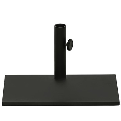 Schirmständer für Balkon Metall eckig 49 x 30 x 24.5 cm 20 kg schwarz, Dehner