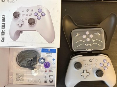 GuliKit  KK3 Max Gaming Controller for Switch/PC/Mobile White Gray   New