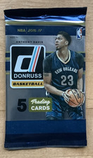2016/17 Factory Sealed DonRuss Basketball Pack Of Cards - 5 Cards. Anthony Davis