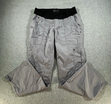 Healing Hands Purple Label Yoga Scrub Style Pants Womens Small Petite Light Gray