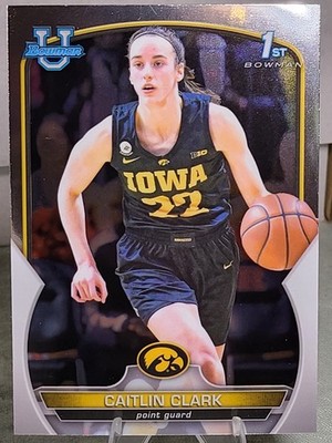 Caitlin Clark 1st Bowman- 2022 Bowman Chrome University #50 - Iowa Hawkeyes