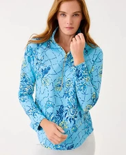 NWT Lilly Pulitzer UPF 50+ Skipper Popover Bellevue Blue Breakers Beach Size !!!