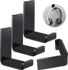 4 Pieces Headphone Hanger Holder Desk Adhesive Headphone Hook Wall Mount Headset
