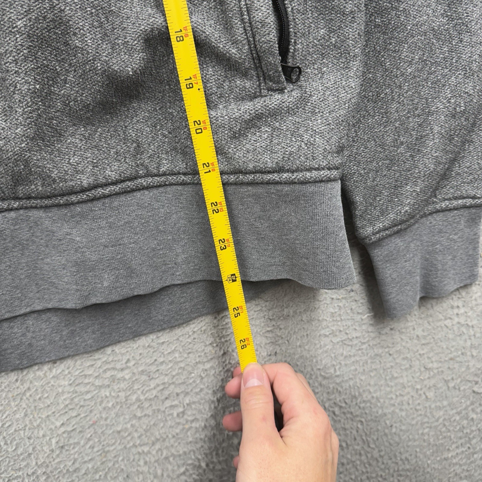 J Crew Pullover Men Small Gray Solid Quarter Zip … - image 5