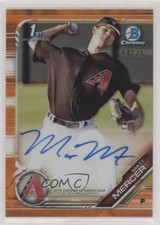 2019 Bowman Chrome Prospect Orange Refractor 4/25 Matt Mercer #CPA-MM Auto 7eo