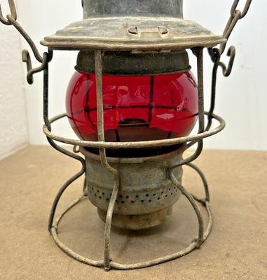 #ad Antique Adams Westlake Co. NPRY Northern Pacific NX Red Globe Railroad Lantern $59.99
