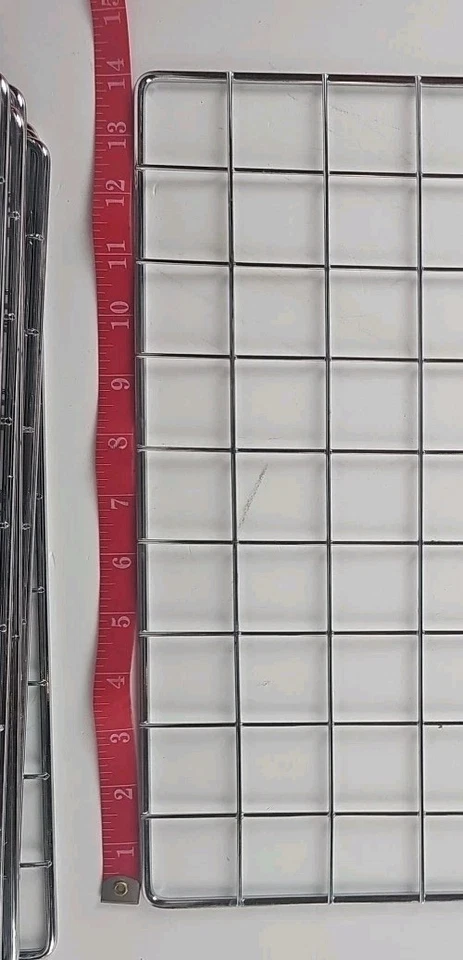 Lote De 27 14x14 Pulgadas Alambre Rejilla Panel Hierro Foto Decorativo Pared Rejilla Plateado Foto 3 de 4