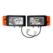2x H4 Scheinwerfer mit Blinker Radlader Schle...