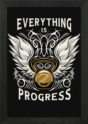 Gym Progress Framed Wall Art Poster Canvas Print Picture