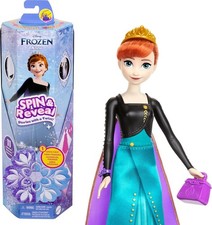 Mattel HXD27 Disney Frozen Spin & Reveal Puppe Anna und Überraschungen