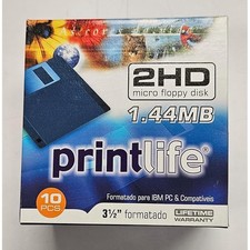 New 10 Pack 1.44MB Floppy Disks, Formatted 2024, Blue/Black