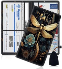 Car Registration and Insurance Holder, PU Leather Auto Document Holder for Me...