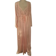 Vintage Gilead Women's Pink peach Robe and Gown Dress lingerie Size Medium