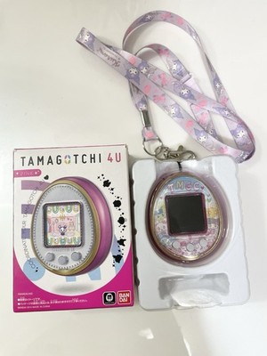 Bandai Tamagotchi 4U  Pink with Cute Strap &Tamagotchi Characters Cover Rare