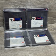 Lot Of 4 IOMEGA 100Mb Zip TOOLS Disk PC / MAC Compatible with S/W Jewel Case