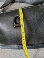 Lancel Paris 10" Black Leather Shoulder Crossbody Handbag Purse Luxury Designer 15