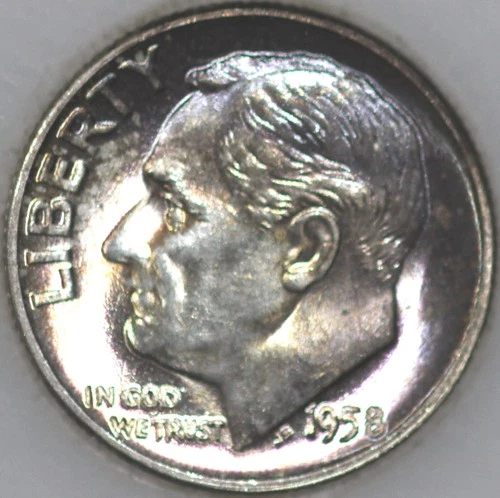 1958-P Roosevelt Dime 90% Silver Uncirculated As Shown [SN02]