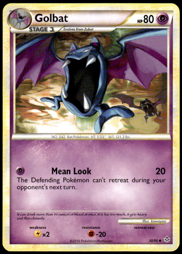 Golbat 30/95 Uncommon HGSS Unleashed LP